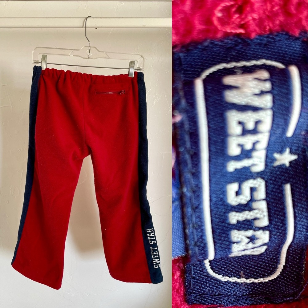 SWEET STAR Vintage 90’s GIRLS Fleece Logo Sweat Pants Size Large
